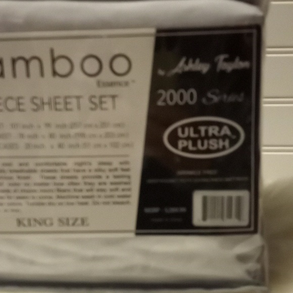 Bamboo Essence King Size Light Gray- 6 Piece Sheet Set - Picture 8 of 10